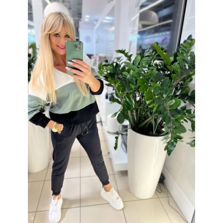 Megi new Fatma felső fehér-khaki