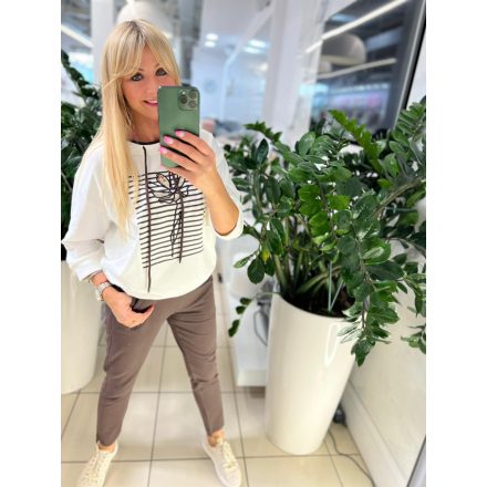 Megi new Raya felső fehér-barna