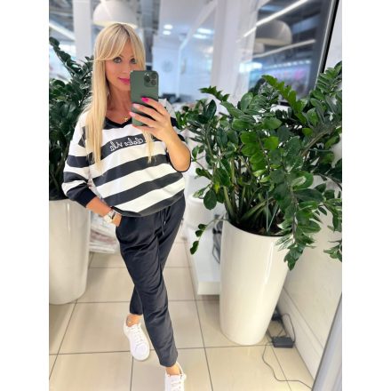 Megi new Dolce felső fehér-fekete