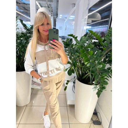 Megi new Do it felső fehér-barna