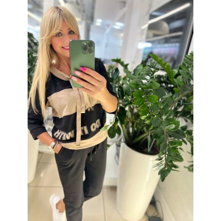 Megi new Do it felső barna-fekete