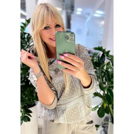 Megi new Norina pulcsi fango-fehér