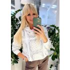 Megi new Norina pulcsi fehér-barna