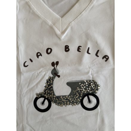 Megi new Ciao felső fehér-khaki