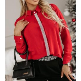 La Blanche ing strasszos piros