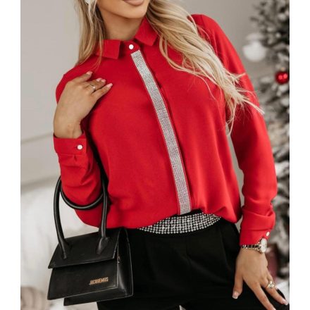 La Blanche ing strasszos piros