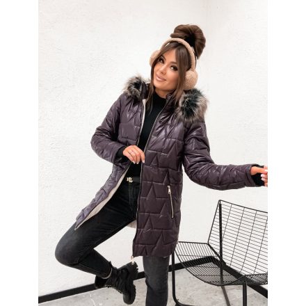 Viktória kabát csokibarna