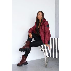 UPL kabát kapucnis bordó 