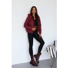 UPL kabát kapucnis bordó 